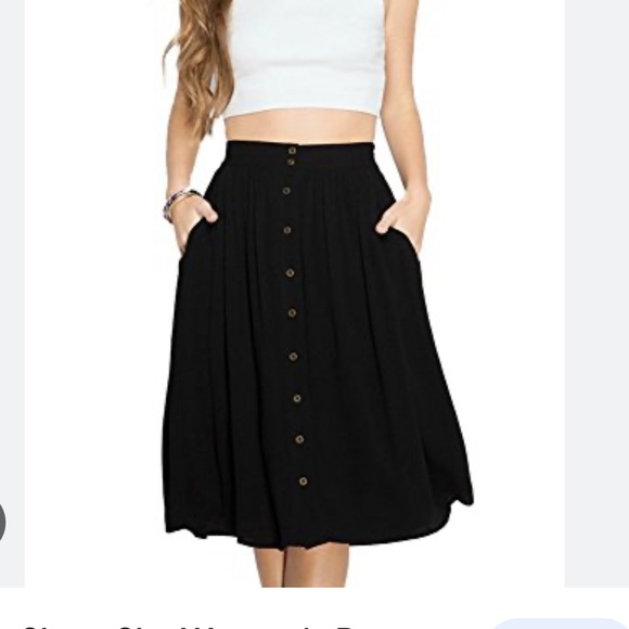 She + Sky Dresses & Skirts - Gorgeous RARE She + Sky button down skirt black witchy